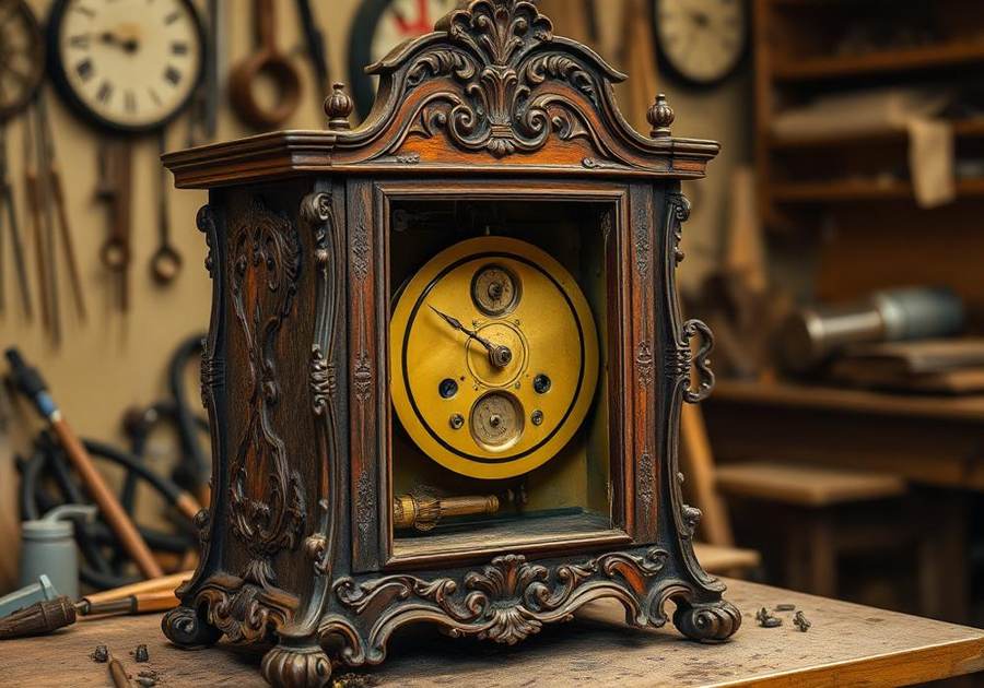 Antique Clock Restoration performed by Wyattviano Co. in Glendale, Arizona